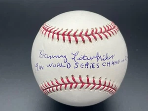Danny Litwhiler "1944 WS Champion Cardinals" Autographed Signed Baseball PSA - Picture 1 of 9