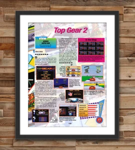 Top Gear 2 Super Nintendo SNES Glossy Review Poster ungerahmt G3015 - Bild 1 von 4