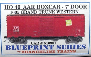 BRANCHLINE TRAINS #1605 Grand Trunk Western GTW 40' AAR Box Car #516381, OOP C9 - Picture 1 of 3
