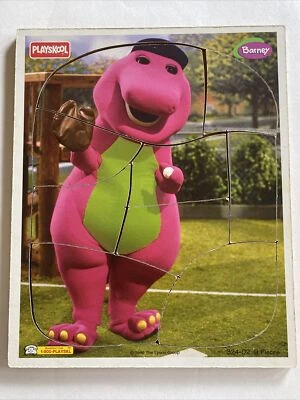 Rompecabezas de madera de béisbol Playskool Barney 1996 324-02 madera 9 piezas años 90 Foto 1 de 4