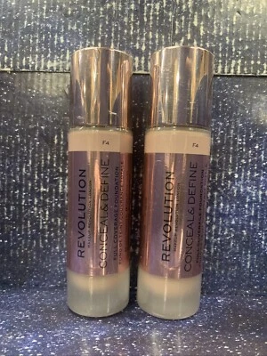 Makeup Revolution Full Coverage Foundation Conceal + Define 0.8 Oz Shade F4 - Image 1 of 2