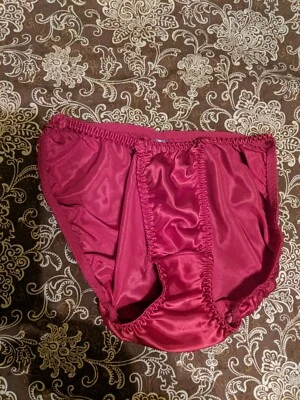 VTG Erika Taylor Satin Second Skin String Bikini Panties Size Medium - Image 1 of 4