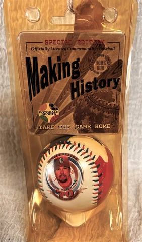 Vintage 1998 Mark McGuire 70th Home run Ball Cover