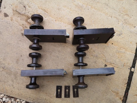 Bakelite Rimlock Sets x 4 Original 1930s Matching Sets Rare Vintage old Antique Cover