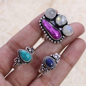 Biwa Pearl 925 Silver Plated Handmade Wholesale Lot Ring of US Size 5 To 11 Gift
