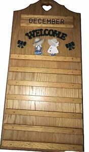 Hardwood Country  Perpetual Calendar Hand made Welcome Hand Painted Tiles