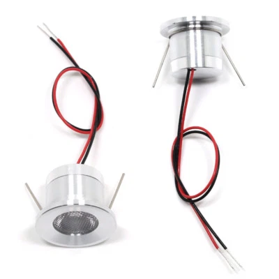 BONJOURLED 10 x 1W DC12v 32mm Mini LED Spot Encastrable Lumière Plafonnier Blanc Pur