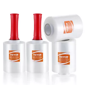 VEVOR Strong Clear Pallet Stretch Shrink Wrap Pack Cling Film 127mmx305m 4 Rolls - Picture 1 of 12