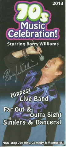 Barry Williams - Original Autograph Signed Theatre Show Pamphlet Cover
