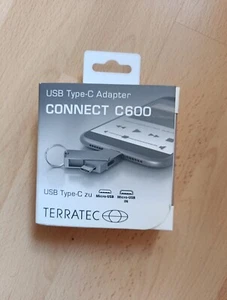 TerraTec Connect C600 USB Type-C Adapter zu Micro-USB mit Micro-USB I Neu - Bild 1 von 3