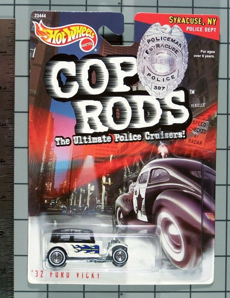 Hot Wheels 1999 Cop Rods, '32 Ford Vicky, Syracuse New York - Image 1 of 1