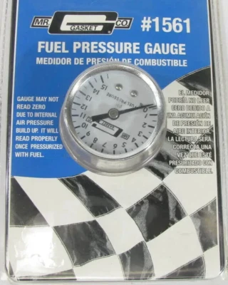 Manómetro mecánico de presión de combustible Mr Gasket 1561 hasta 15 PSI, 1-1/2" de diámetro NUEVO Foto 1 de 3