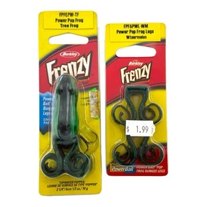 BERKLEY FRENZY POWER POP FROG Fishing Lure & POWER POP FROG LEGS • TREE FROG - Picture 1 of 3
