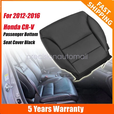 2012 2013 2014 2015 2016 For Honda CR-V Passenger Bottom Seat Cover Leather Blk Foto 1 de 4