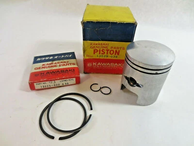 NOS Kawasaki 90cc G3TR .020/.5mm Oversize Piston Kit w/ Circlips G3SS - Image 1 of 4