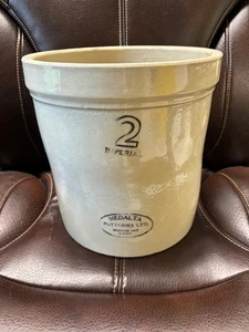 Vintage Stoneware Medal Pottery 2 Gallon Medicine Hat Crock - Picture 1 of 7