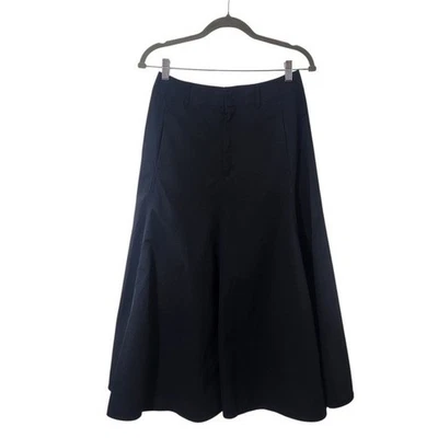 Uniqlo черный хлопок Midi трапециевидная юбка размер 4 - Изображение 1 из 4