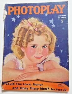 PHOTOPLAY Filmmagazin Januar 1935 SHIRLEY TEMPLE Cover, Norma Shearer, Nelson Eddy - Bild 1 von 7