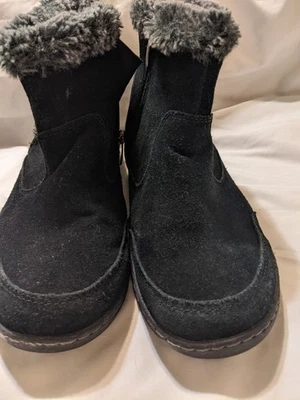 Botines Estilo Vintage Khombu Iris Negro Gamuza Imitación Piel Invierno Cálidos 10M Foto 1 de 4