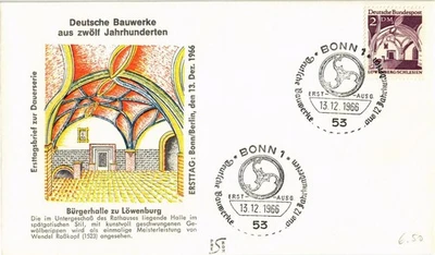 Dr Jim Stamps Germany Lowenburg Schlesien 12 Centuries of German Buildings FDC - Image 1 of 2