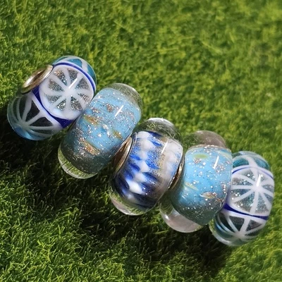 Juego Trollbeads Azure Mirage Ocean - Antiguo Palacio y ÚNICO Cuentas de Vidrio Únicas Foto 1 de 4