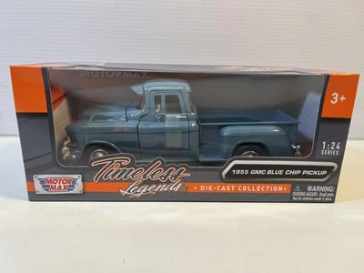 1955 GMC Blue Chip  New In The Box Diecast Model in 1/24 Scale by Motor Max - Image 1 of 4