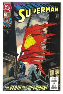 SUPERMAN #75 DEATH OF SUPERMAN 1993 VF-NM (READ DESCRIPTION) - Picture 1 of 3