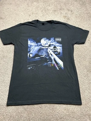Camisa Eminem Para Hombres Mediana Negra Ajustada Sombreada Marshall Hip Hop Rap Cuello Redondo Adulto Foto 1 de 4