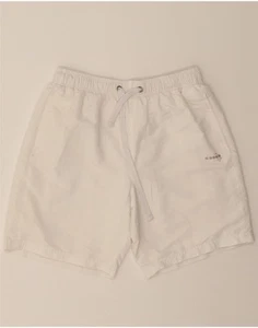 DIADORA Womens High Waist Sport Shorts UK 12 Medium White Polyester AW05 - Picture 1 of 4