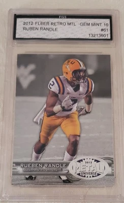 2012 Fleer Retro Metal Universe #61 FGS GRADED GEM MINT 10 LSU - Image 1 of 3