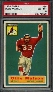 1956 Topps Football #58 Ollie Matson PSA 6 - Bild 1 von 2