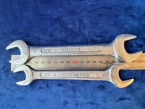 Sidchrome Imperial Open End Spanner Set of 2 3/8 BS 7/16 BS Australian Made Vtg - Picture 1 of 3