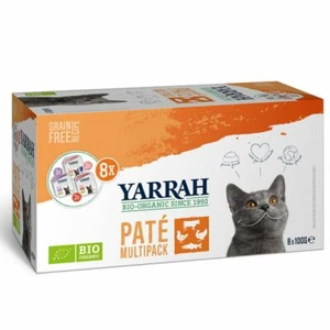 Adult Cat Wet Food Organic Yarrah Organic Wellness Pâté Mixed Pack 16 x 100g - Foto 1 di 4