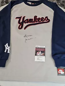 Reggie Jackson Autographed/Signed Grey Sweater JSA COA New York Yankees - Picture 1 of 9