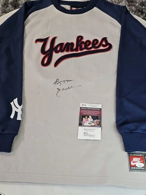 Reggie Jackson Autographed/Signed Grey Sweater  JSA COA New York Yankees - Image 1 of 4