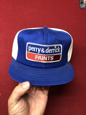 Perry Derrick Pinturas Sombrero Gorra Parche Snapback Camionero Malla De Colección Azul Swingster EE. UU. Foto 1 de 4