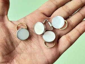 Collectible Old Fine Brass & Metal Unique Stone Coat Buttons Pack of 4 Piece. - Picture 1 of 14