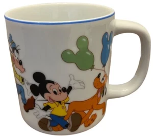 Vintage Disney Coffee Mug Made In Japan Disney World Disneyland Mickey Pluto - Picture 1 of 7