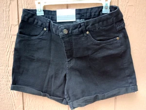 Serra black denim Women’s Cuffed Shorts Mid Rise size 12 New - Picture 1 of 7