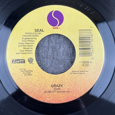 SEAL Crazy / Sparkle 45 Sire 7-19298 NEW UNPLAYED SYNTH-POP - Image 1 of 4