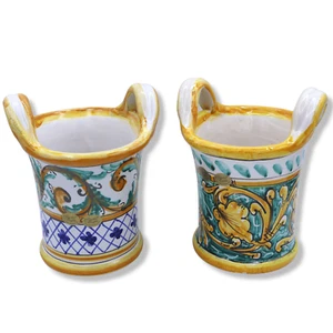 Porta mestoli in pregiata ceramica Siciliana, disponibile in due decori, h 20 x - Imagen 1 de 21