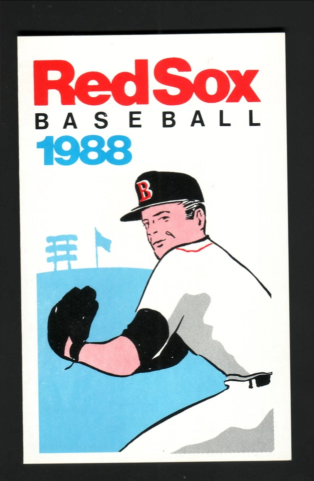 Banco de ahorros Quincy de los Medias Rojas de Boston Roger Clemens 1988 calendario de bolsillo Foto 1 de 2
