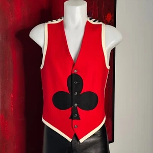 MOSCHINO CHEAP and CHIC wool men's vest Black Clubs symbol size IT 48 - Picture 1 of 18