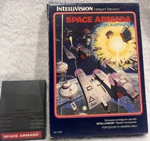 Caja electrónica Mattel 1981 Space Armada Intellivision vintage + cartucho de juego - Imagen 1 de 11
