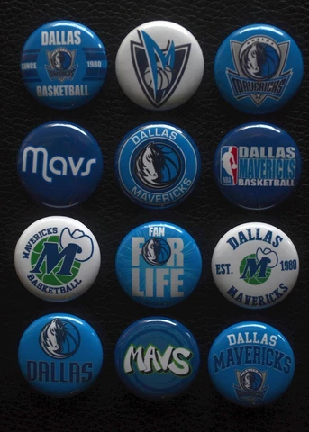 Dallas Mavericks- 1 1/2" Inch Magnet Set (Set of 12) Cover