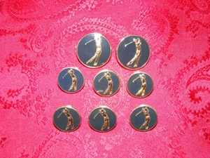 HOLLAND & SHERRY LONDON ENGLAND MASTER GOLFER BLAZER BUTTON SET  2-20MM / 6-15MM - Picture 1 of 18