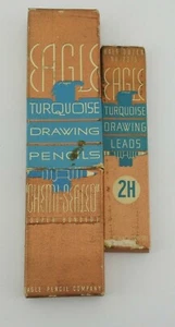 Vintage Eagle Turquoise Chemi Sealed Pencils 2H & Box of Leads - Picture 1 of 7