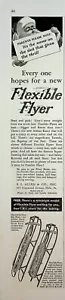 1934 Flexible Flyer Airline Racer Snow Sled Vintage Print Ad Santa Christmas - Picture 1 of 1