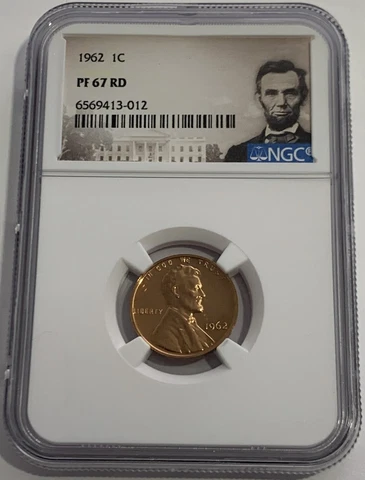 1962 P NGC PF67 RD RED PROOF LINCOLN MEMORIAL PENNY 1C GREAT EYE APPEAL PORTRAIT Cover