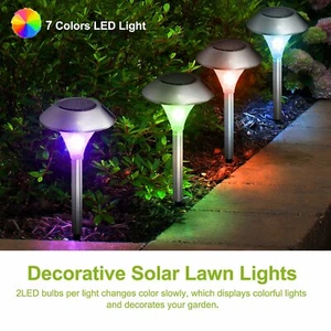 LED Solar Powered Lights Landscape Lawn Lamp for Outdoor Garden Patio Path Decor - Picture 1 of 34